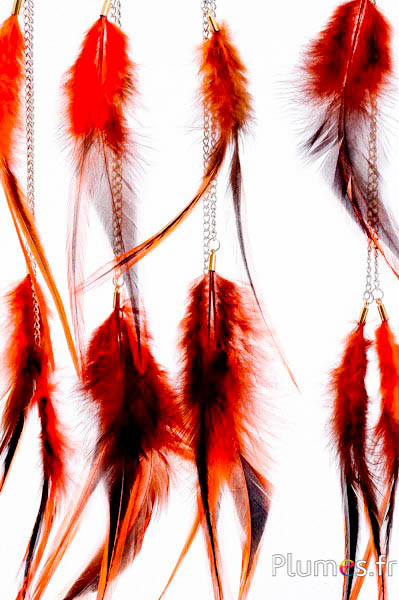 Pendentif Coq - 25 cm - orange sanguin